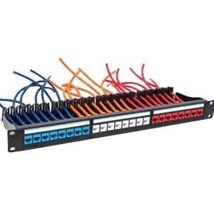 AGER AC-610-24 1U Siyah Renkli Rack Tipi Modüler Shielded 24 Port Patch Panel