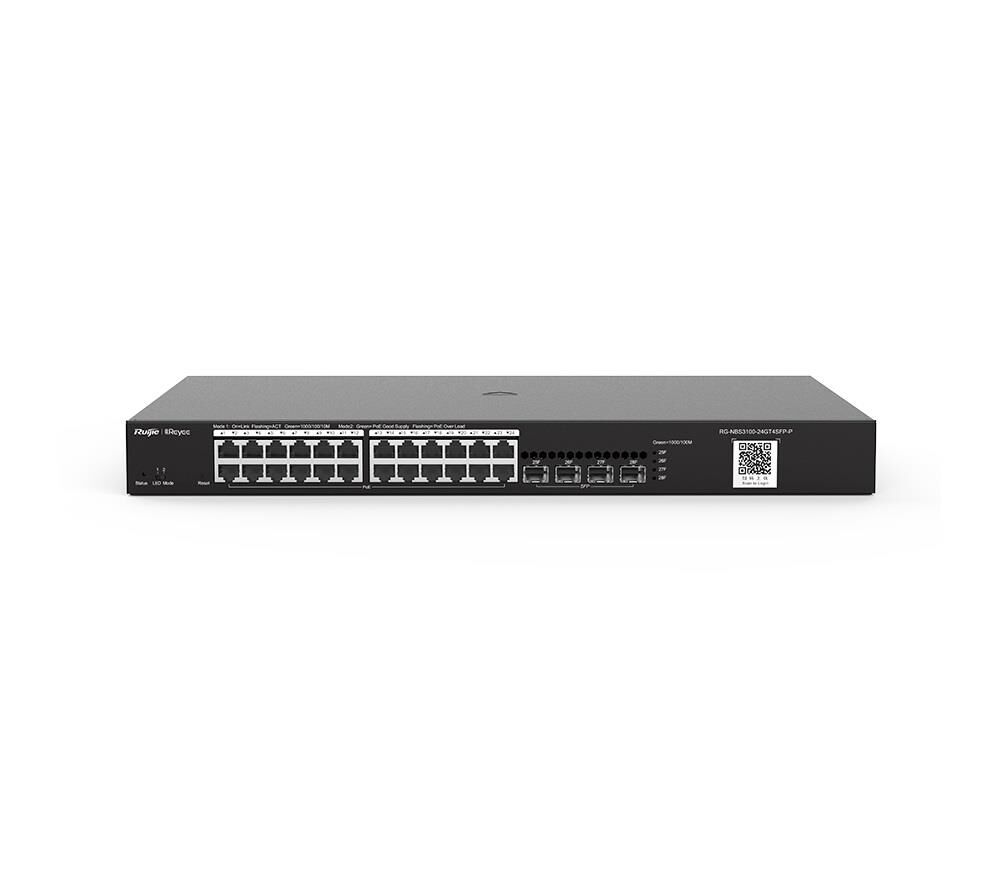Ruijie Reyee RG-NBS3100-24GT4SFP 4 Sfp 26 Portlu Gigabit L2 Yönetilebilir Switch