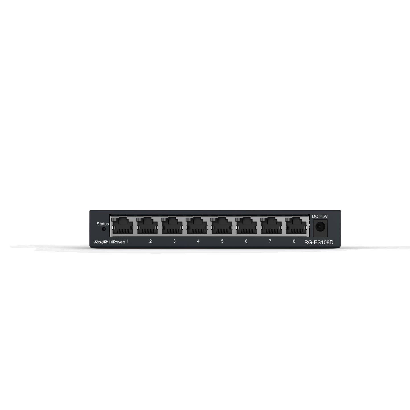 Reyee RG-ES108D 8 Port 10/100Mbps Metal Kasa Yönetilemez Switch