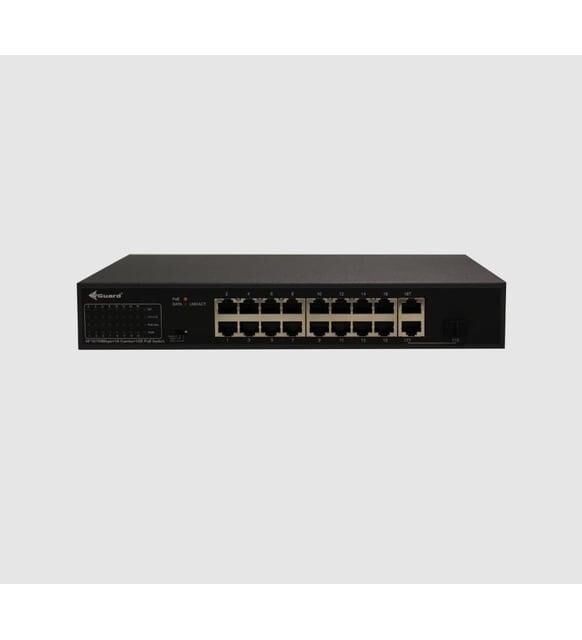 Vguard SW1016P-185 16 Port 10/100 Mbps Yönetilemeyen Poe Switch