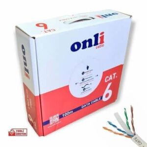 ONLİ Cat-6 (U-UTP) 23 AWG 100 Mt Kutulu Data Veri İletişim Kablosu