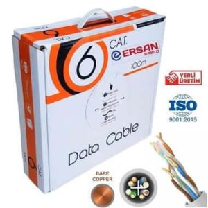 Ersan CAT6 U-UTP 23 AWG 100m Tam Bakır Veri İletişim Kablosu (CU)