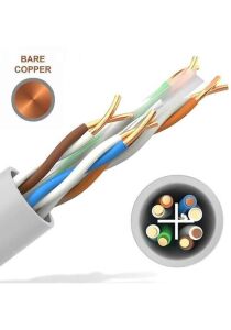 Ersan Kablo CAT6 500Mt Gri 23AWG Full Bakır Data Kablosu