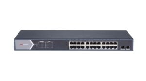 Hikvision DS-3E1526P-SI Akıllı Yönetilebilir 24 Port Rack Tipi Gigabit PoE Switch
