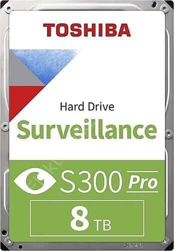 Toshiba S300 Pro 8TB MD10ADA800V 3.5'' 7200RPM 512Mb Sata3 180TB/Y 7/24  Güvenlik Hard Diski