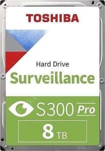 Toshiba S300 Pro 8TB MD10ADA800V 3.5'' 7200RPM 512Mb Sata3 180TB/Y 7/24  Güvenlik Hard Diski