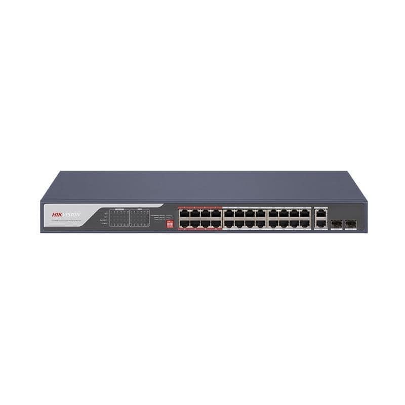 Hikvision DS-3E0326P-E(C) 24 Port 10/100 Mbps Fast Ethernet Yönetilemez PoE Switch
