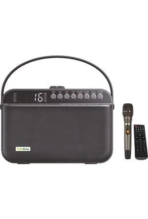 Talk Bag TB-100B Siyah 120 Watt UHF El Telsiz Mikrofonlu Taşınabilir Bluetooth Hoparlör