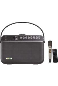 Talk Bag TB-100B Siyah 120 Watt UHF El Telsiz Mikrofonlu Taşınabilir Bluetooth Hoparlör