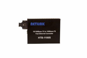 Netlink HTB-1100S 10/100M Tek Mod 20KM Harici Güç SC Fiber Media Converter