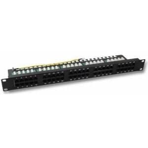 AGER AC-610-24 1U Siyah Renkli Rack Tipi Modüler Shielded 24 Port Patch Panel