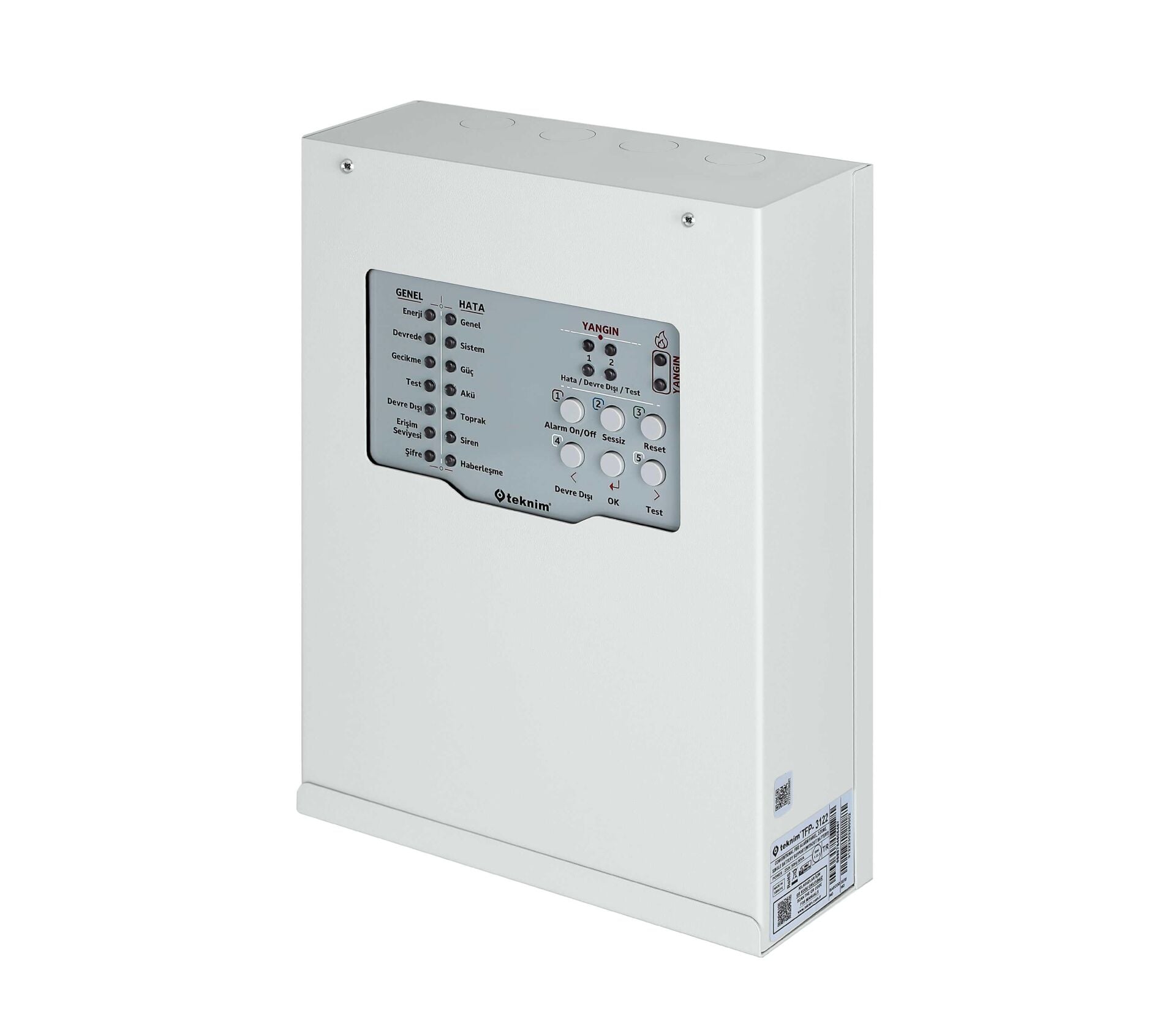 Teknim TFP-3122 2 Bölgeli Konvansiyonel Yangın Alarm Paneli