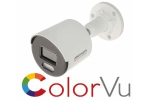 Hikvision DS-2CD1027G0-LUF 2 Mp 4mm Sabit Lensli Dahili Mikrofonlu Bullet Colorvu Ip Kamera
