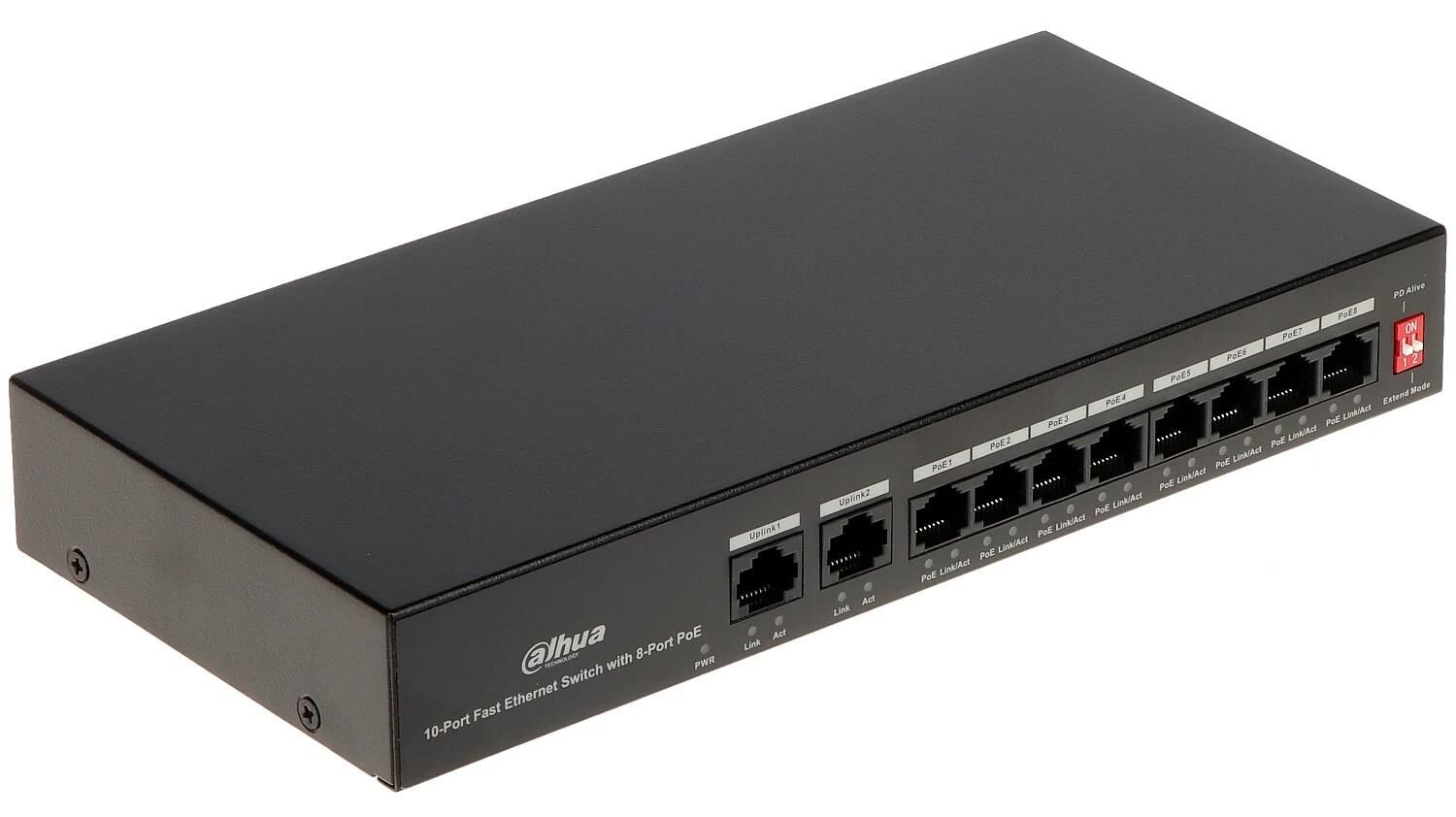 Dahua PFS3010-8ET-65 8 port Poe Yönetilemez Switch