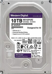 WD Purple WD102PURZ 10TB 3.5″ 7200RPM 256MB SATA3 7x24 Güvenlik Diski