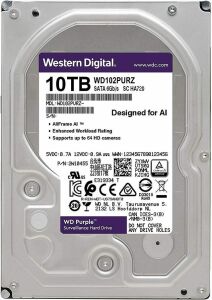 WD Purple WD102PURZ 10TB 3.5″ 7200RPM 256MB SATA3 7x24 Güvenlik Diski