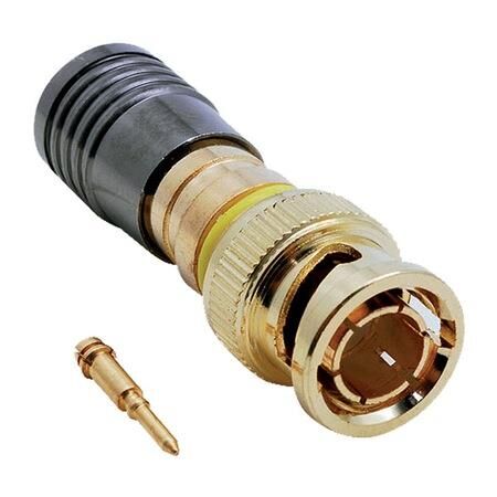 Rg6 Sıkmalı Bnc Konnektör Altın Uçlu