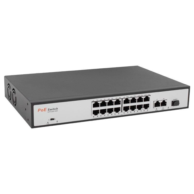 Uranium POE-1621SFP 16x10/100 2x Gigabit Uplink 1x Sfp  250 Metre Poe Rack Tipi Switch