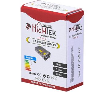 Hightek HT1113 12V 5A Metal Kasa Smps Apaptör