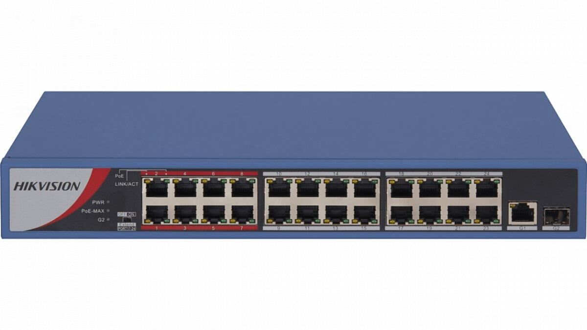 Hikvision DS-3E0326P-E(B) 24 Port Poe (370w) 10/100 Fast Ethernet Switch
