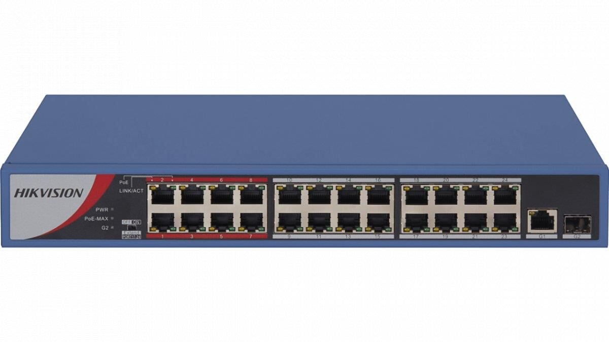 Hikvision DS-3E0326P-E(B) 24 Port Poe (370w) 10/100 Fast Ethernet Switch