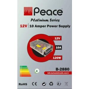 Peace B2880 12V 10A Metal Kasa Smps Adaptör