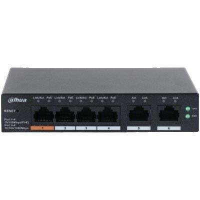 Dahua CS4006-4ET-60 4 Port 60W Poe + 2x Uplink Cloud Yönetilebilir Gigabit PoE Switch