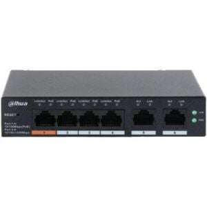 Dahua CS4006-4ET-60 4 Port 60W Poe + 2x Uplink Cloud Yönetilebilir Gigabit PoE Switch