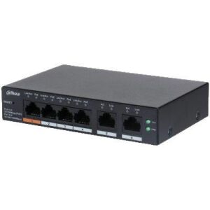 Dahua CS4006-4ET-60 4 Port 60W Poe + 2x Uplink Cloud Yönetilebilir Gigabit PoE Switch
