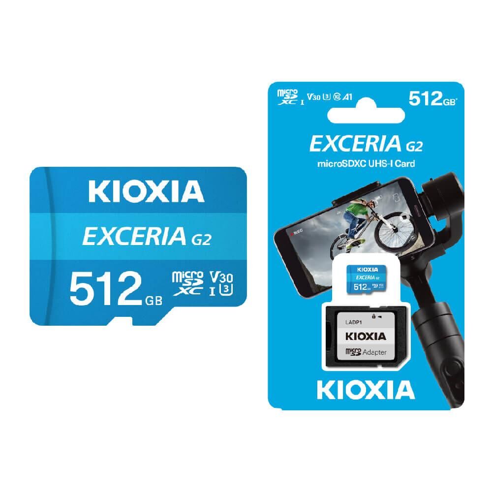 Kioxia Exceria G2 LMEX2L512GG2 Class 10 UHS-I U3 V30 512GB microSD Kart