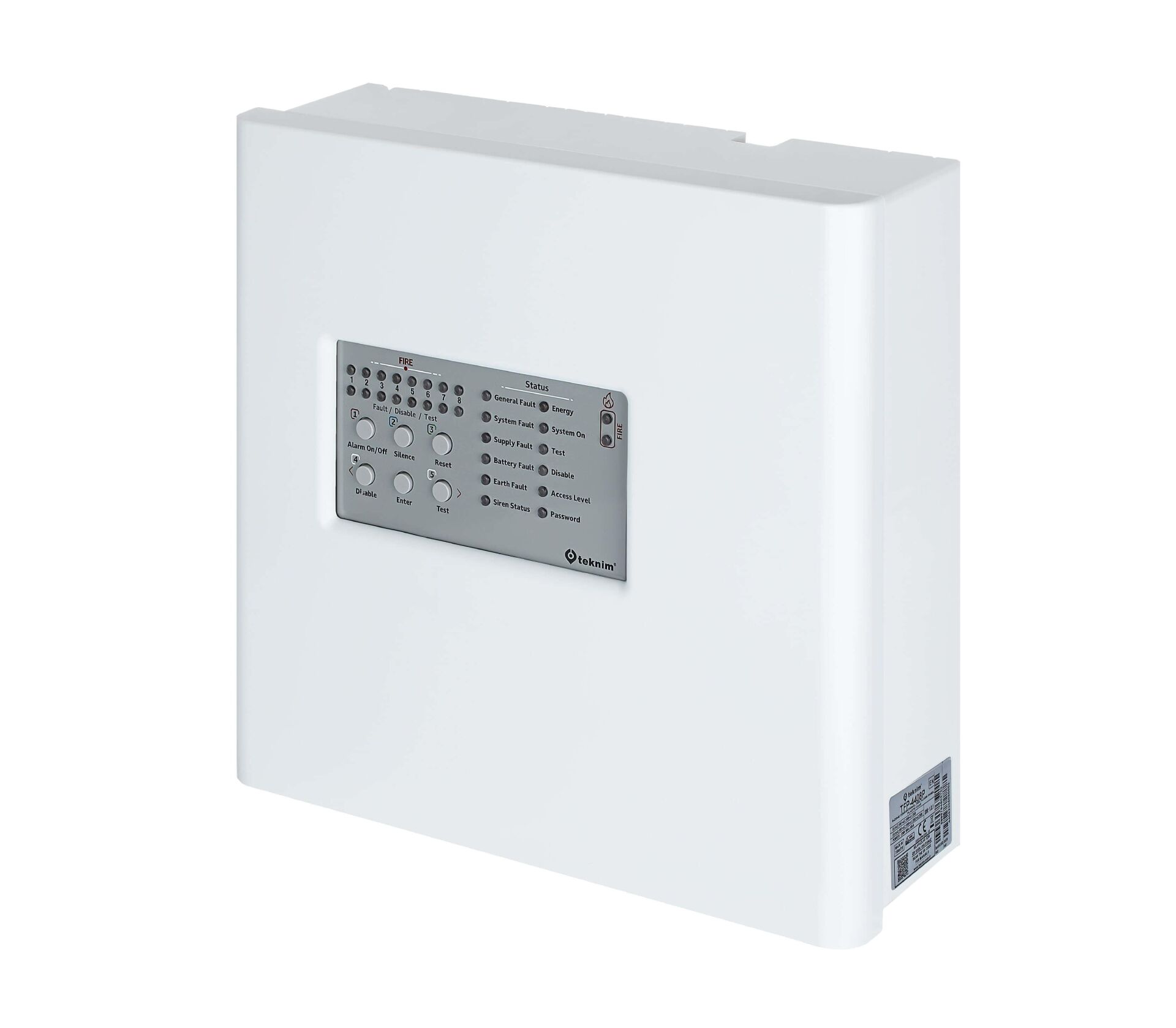 Teknim TFP-4408P 8 Bölgeli Konvansiyonel Yangın Alarm Paneli – Plastik Kasa