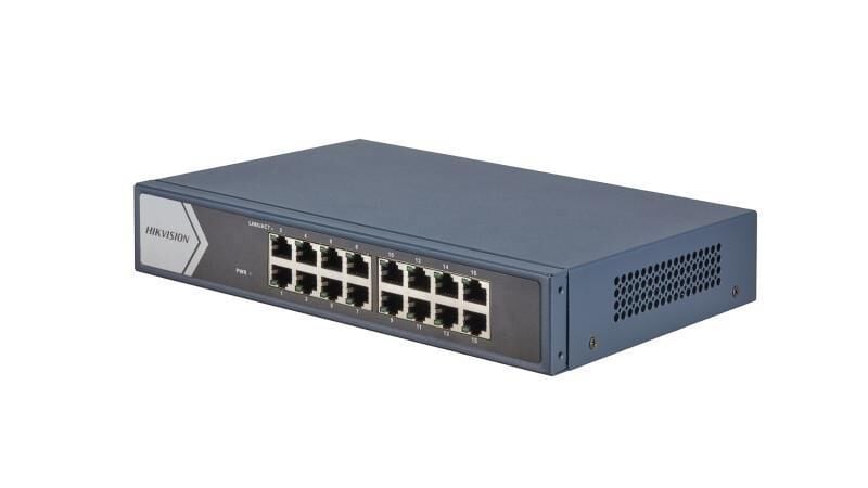 Hikvision DS-3E0516-E(B) 16 Port Yönetilemez Rack Mount Gigabit Switch