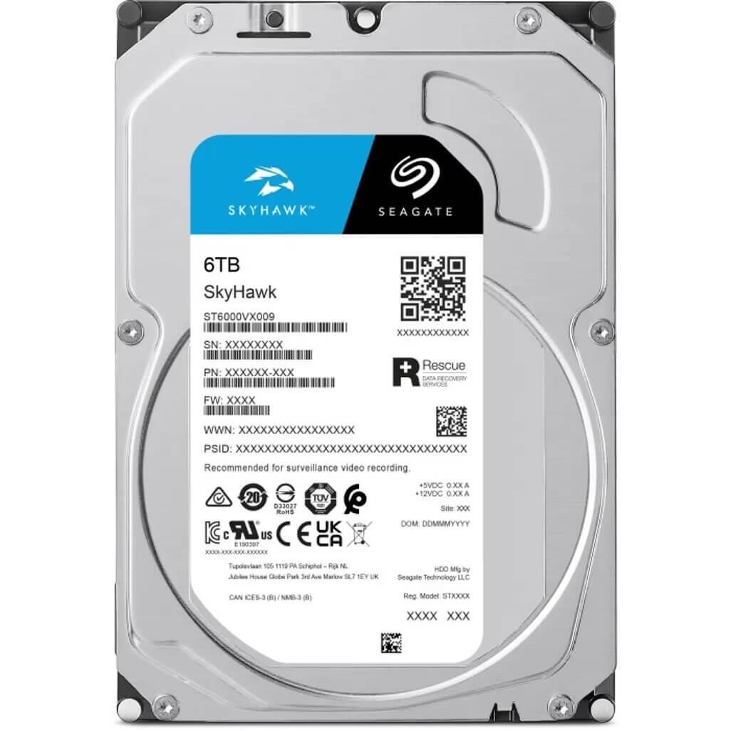 Seagate Skyhawk ST6000VX009 6 Tb 256mb Sata3 7/24 Güvenlik Harddiski (Resmi Distribütör Garantili)