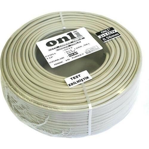 Onli Cctv 2+1 2x0,50 Mm Kamera Kablosu 100 Metre
