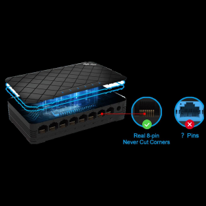 Reyee RG-ES05 5 Portlu 10/100 Fast Ethernet Tak Çalıştır Switch Plastik Kasa