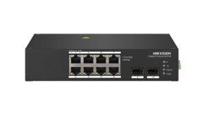 Hikvision DS-3T0510HP-E/HS 8 Port 2xRJ45 Yönetilmez Endüstriyel Gigabit PoE Switch
