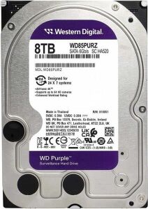 Western Digital WD Purple WD85PURZ 8 TB 5640 RPM 256 MB SATA 3 3.5'' Güvenlik Hard Diski (Resmi Distribütör Garantili)