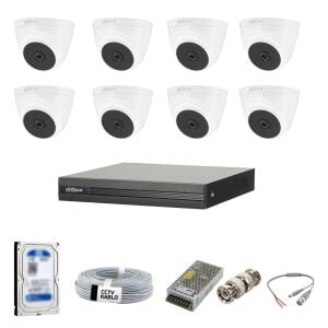 Dahua 8 Kameralı İç Ortam Güvenlik Kamera Seti 2 Tb Hdd
