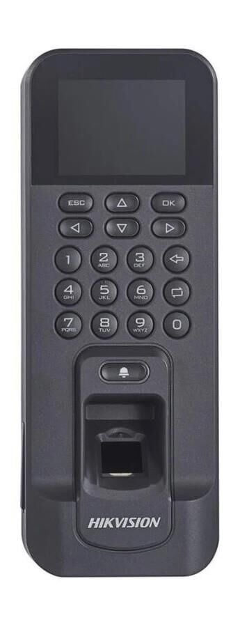 Hikvision DS-K1T804AMF LCD Ekranlı Parmak İzi ve MIFARE Kart Okuyucu