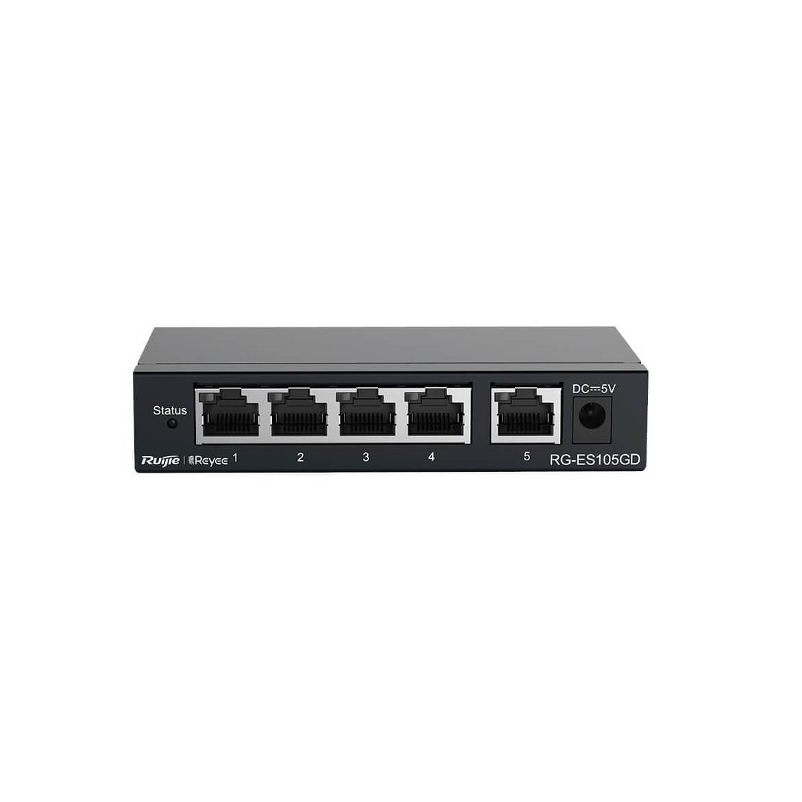 Ruijie Reyee RG-ES105D 5 Port 10/100 Mbps Metal Kasa Switch