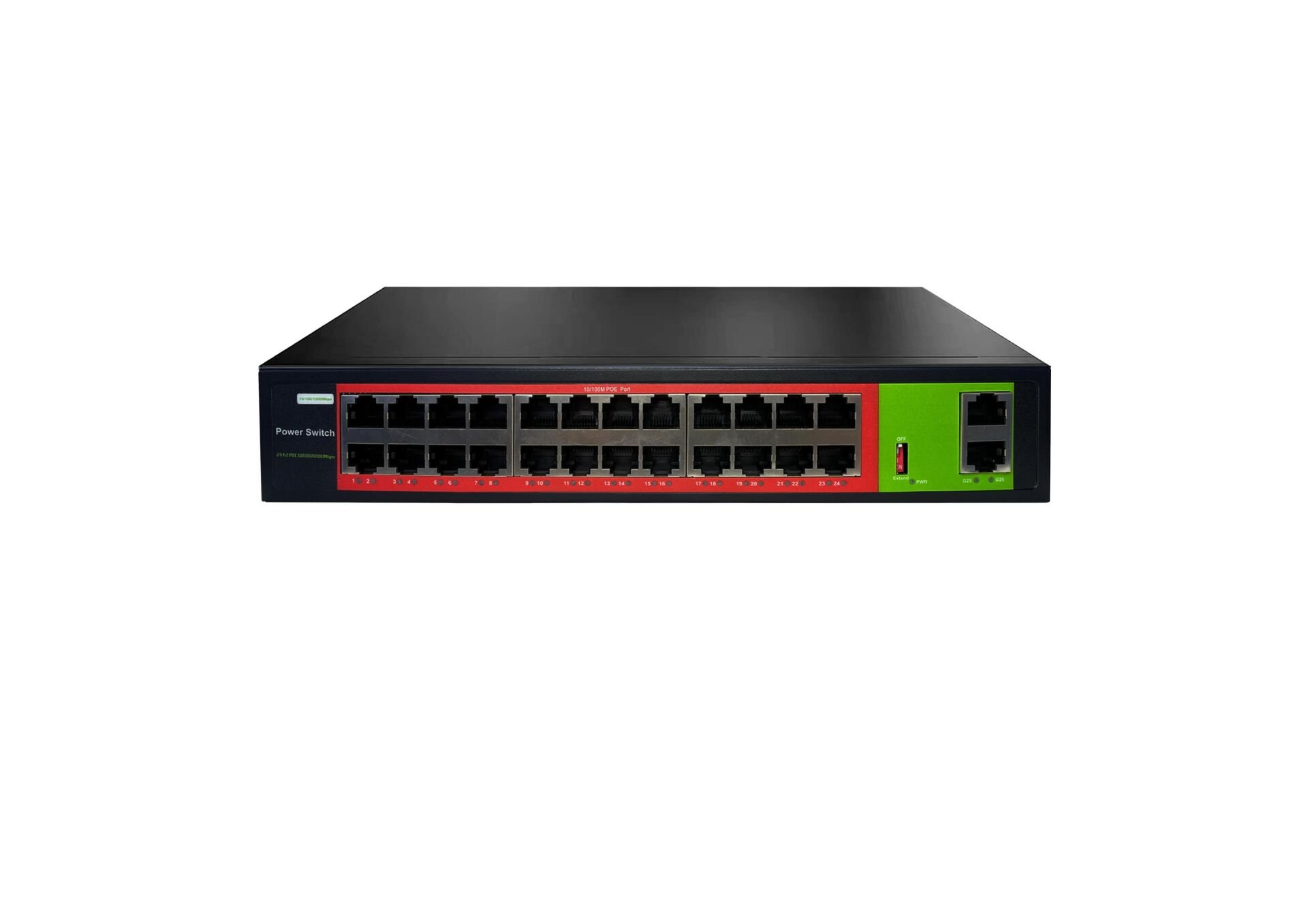 Uranium POE-2420-260W 24 Port 10/100 2x Gigabit Rj45 Uplink 260w Poe Switch