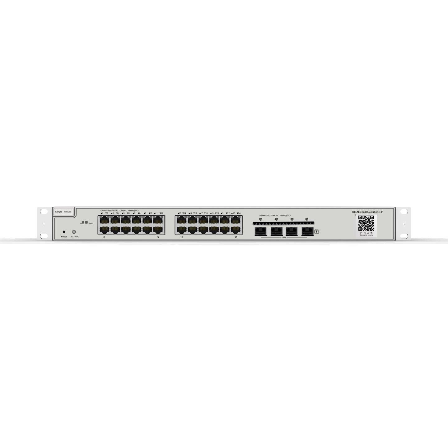 Ruijie Reyee RG-NBS3200-24GT4XS-P 24 Port Gigabit 4x10g Sfp 370W Poe Yönetilebilir Switch