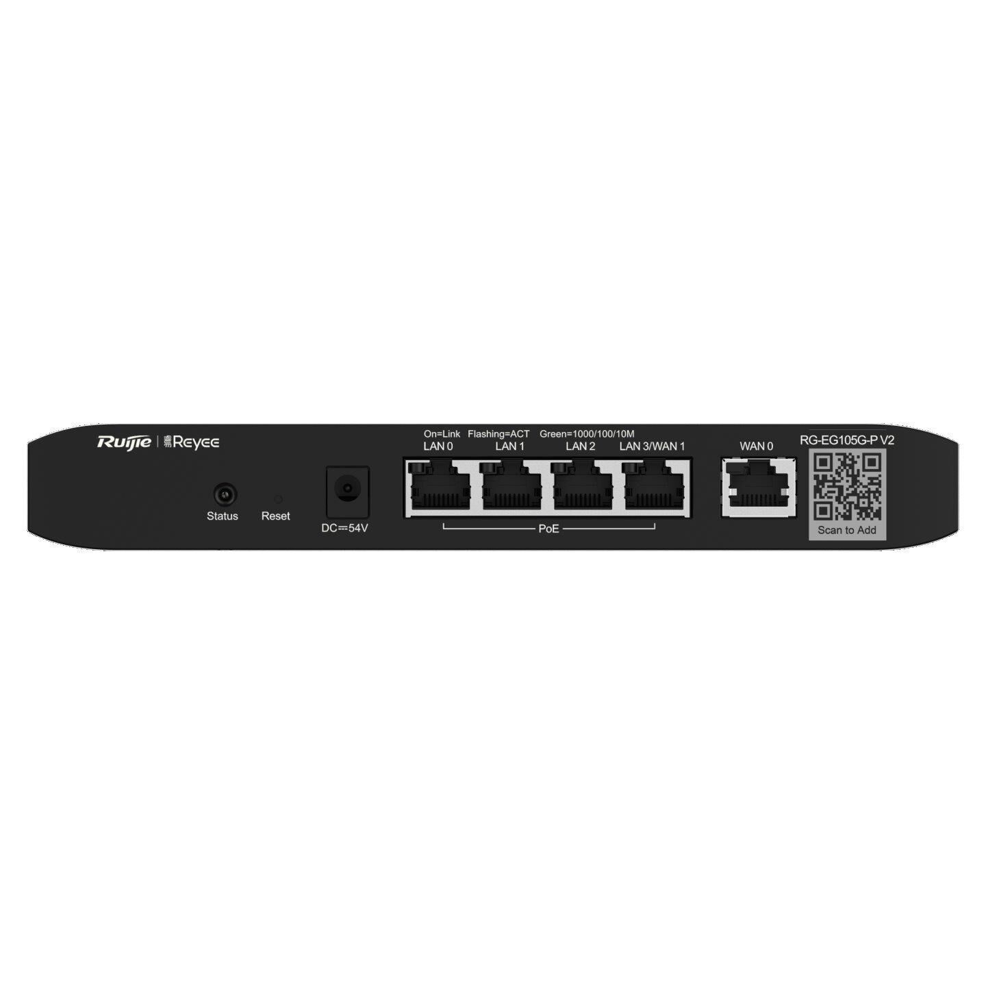 Ruijie Reyee RG-EG105G-P 5 Portlu 4 Port Poe(54w) 2 Wan Web Yönetilebilir Router