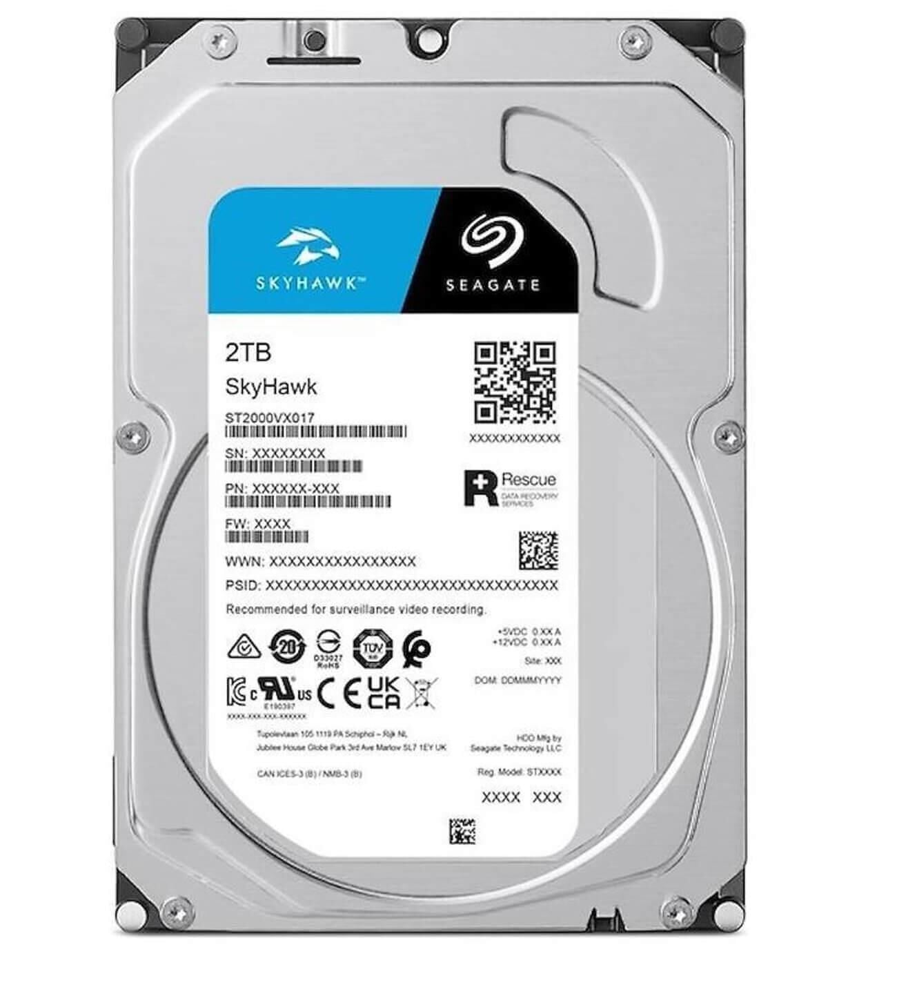 Seagate Skyhawk ST2000VX017 2 Tb 256mb Sata3 7/24 Güvenlik Harddiski (Resmi Distribütör Garantili)