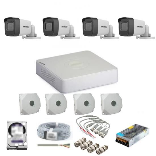Hikvision 4 Kameralı Dış Ortam Güvenlik Kamera Seti 1 Tb Hdd