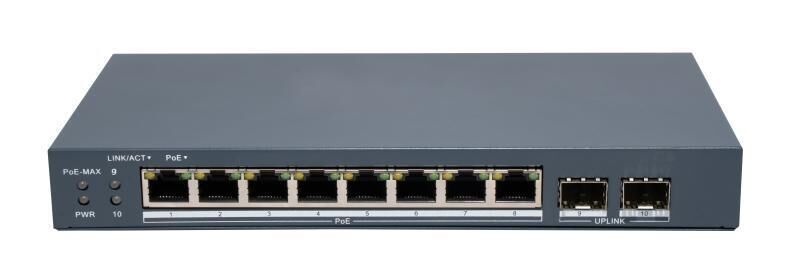 Hikvision DS-3E1510P-EI/M-8P2F Gigabit PoE Switch 8 Port