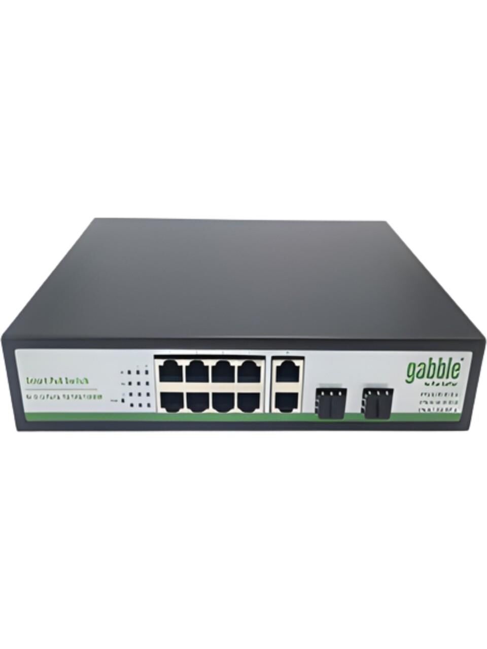Gabble GAB-P82GGS 8 Port Gigabit PoE Switch 2 Uplink 2 SFP