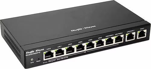 Reyee RG-EG310GH-P-E 10 Portlu Router Web Yönetilebilir 300 Kullanıcı 8 Port PoE (110W)