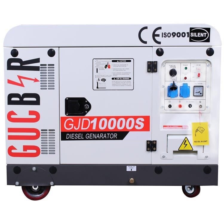Güçbir GJD10000S Dizel 10 Kva Monofaze Kabinli Marşlı Portatif Jeneratör Seti