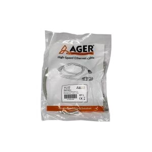Ager AC-602-050 CAT6 U-UTP Patch Kablo 5 Metre Gri